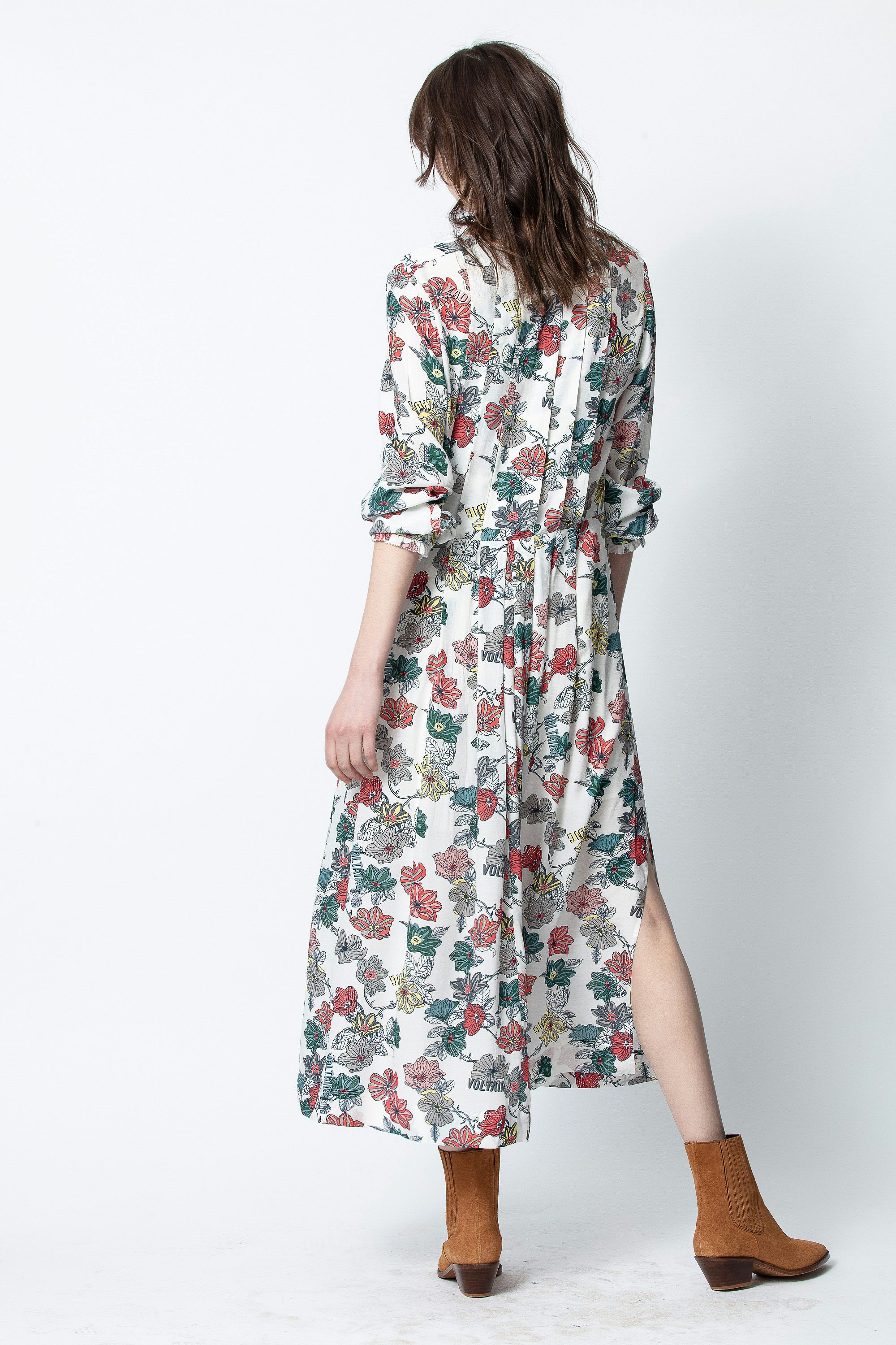 Abito Roux Print Flower - Abito lungo da donna stampato.